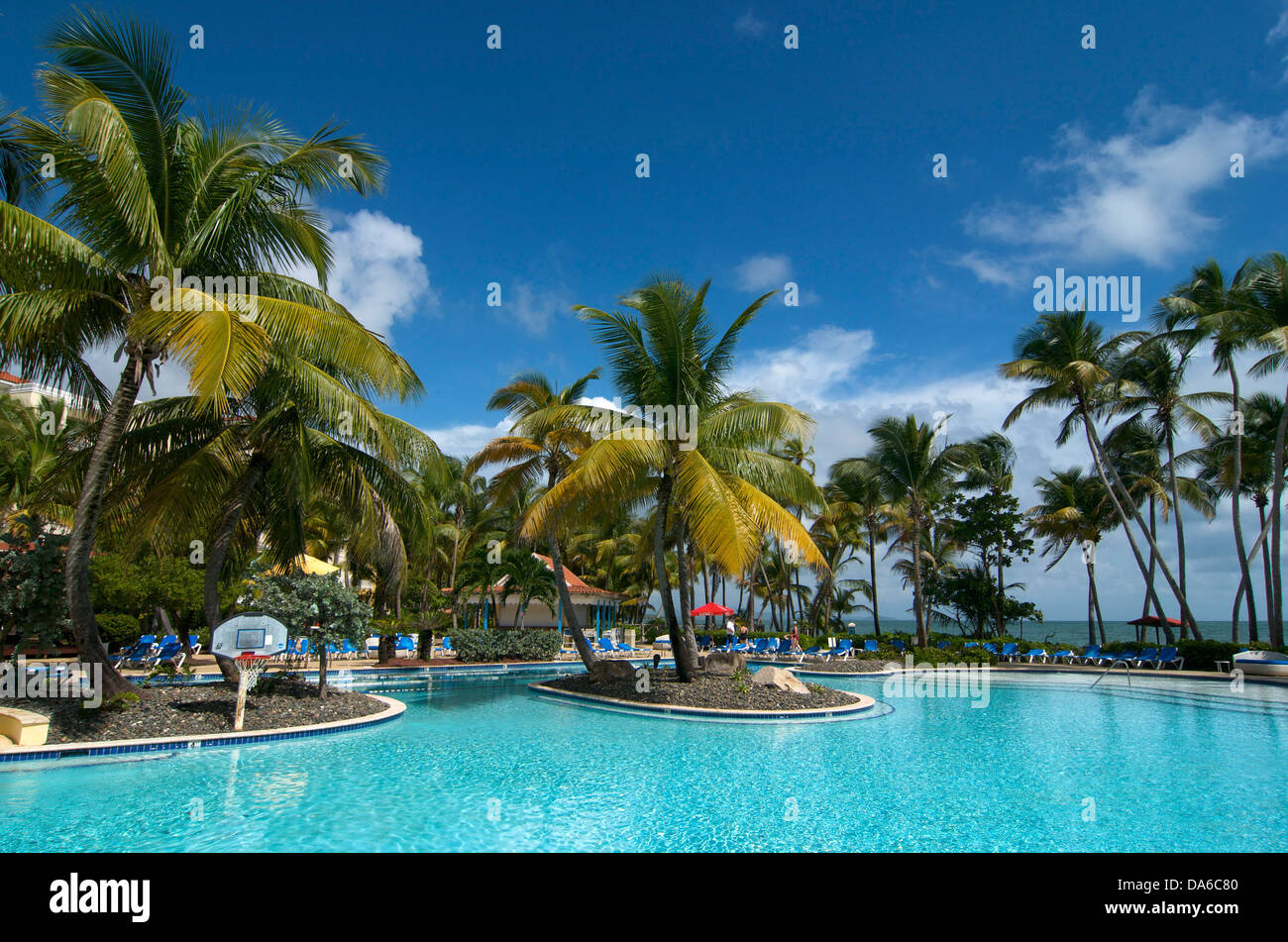 Puerto Rico, Caraïbes, Antilles, Antilles, Palmas de Mar beach club, piscine de l'hôtel, piscines d'hôtel, la piscine, les piscines, l'hôtel, hotel Banque D'Images