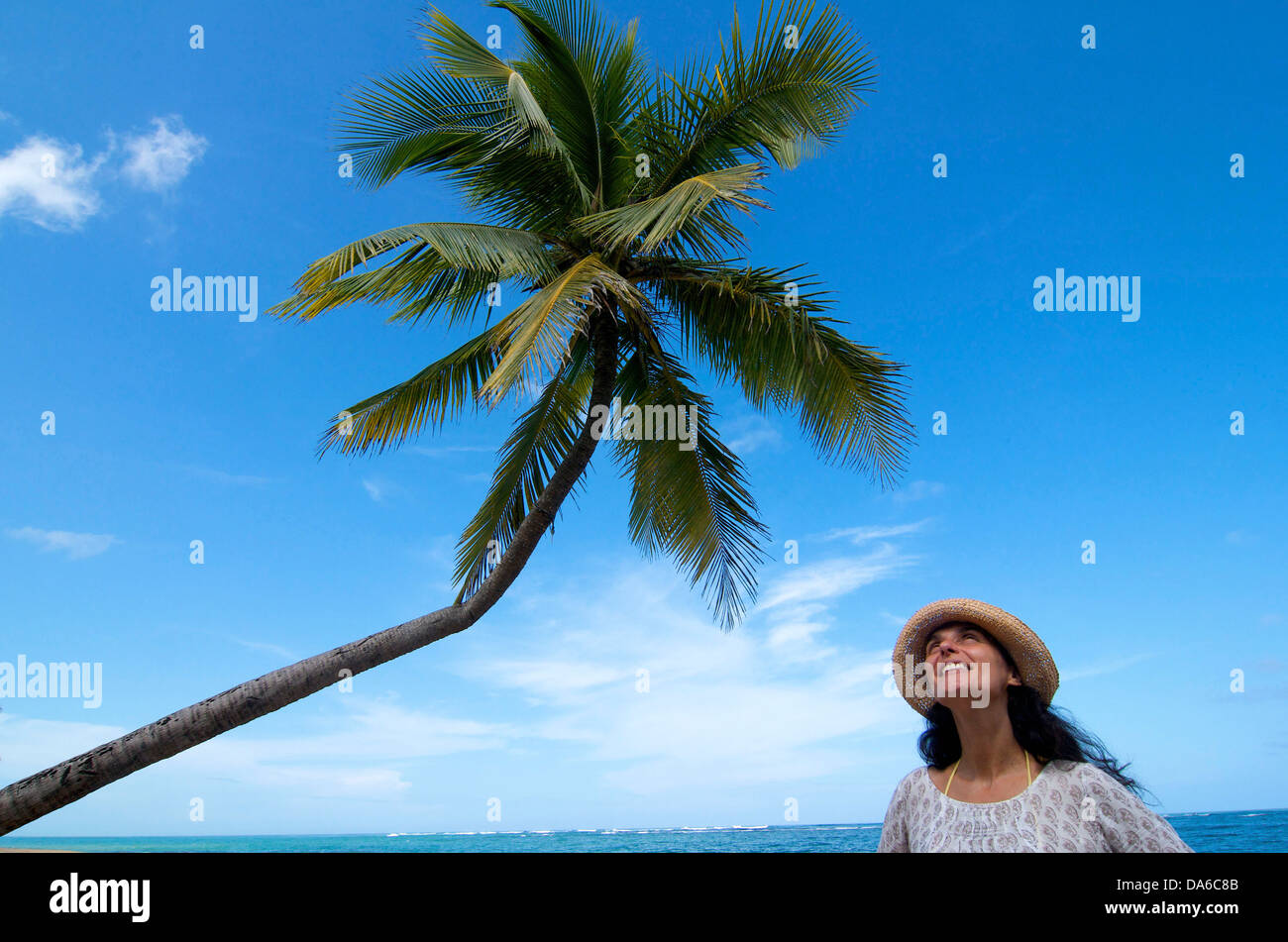 Puerto Rico, Caraïbes, Antilles, Antilles, Tres Palmitas Beach, Loiza, palm beach, palm beach, plages de sable, plage de sable Banque D'Images