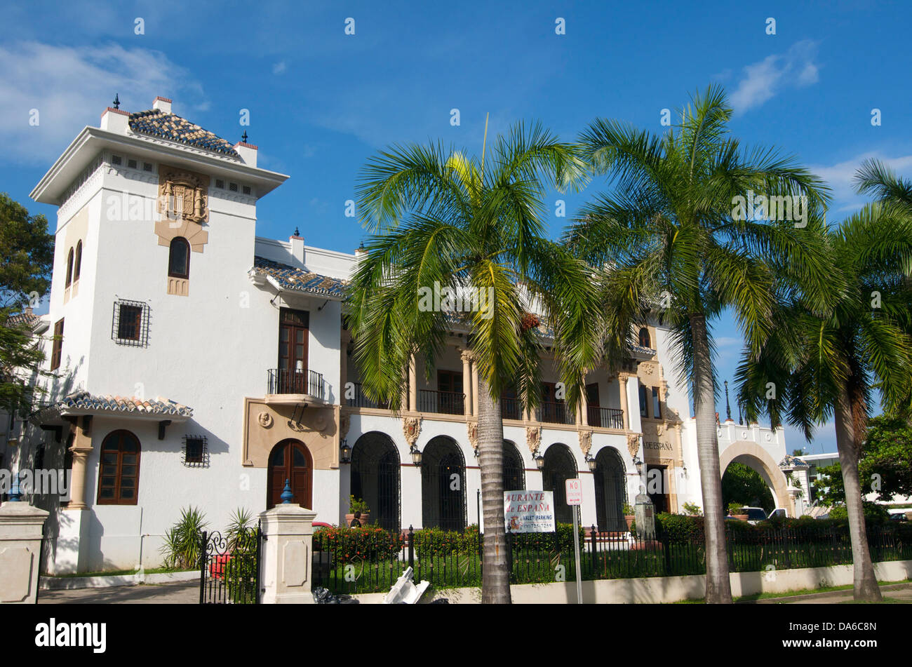 Puerto Rico, Caraïbes, Antilles, Antilles, San Juan, restaurant, bâtiment, construction, architecture, style colonial, Banque D'Images