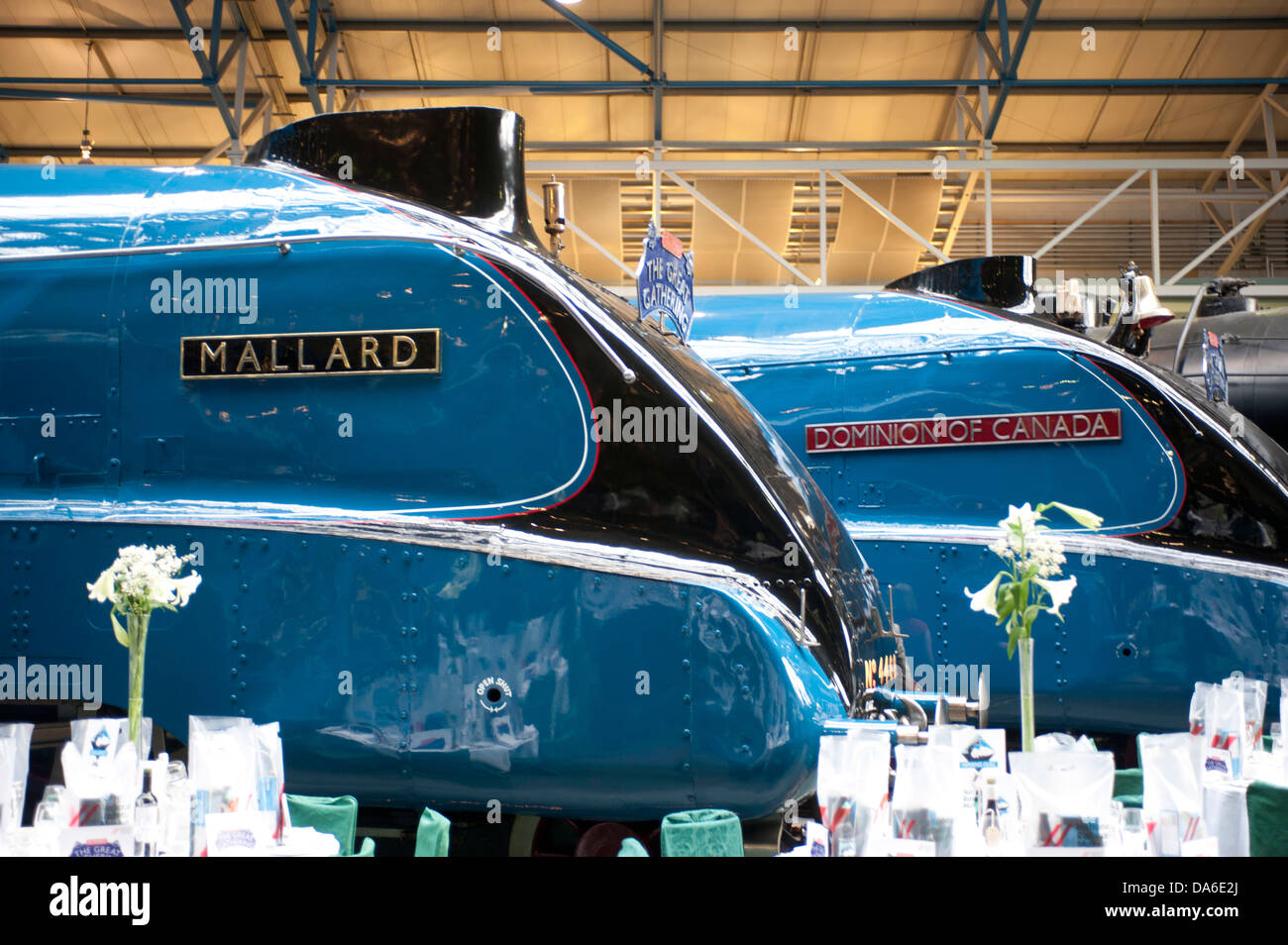 Grand rassemblement de locomotives à vapeur de la classe A4 à New York National Railway Museum Banque D'Images