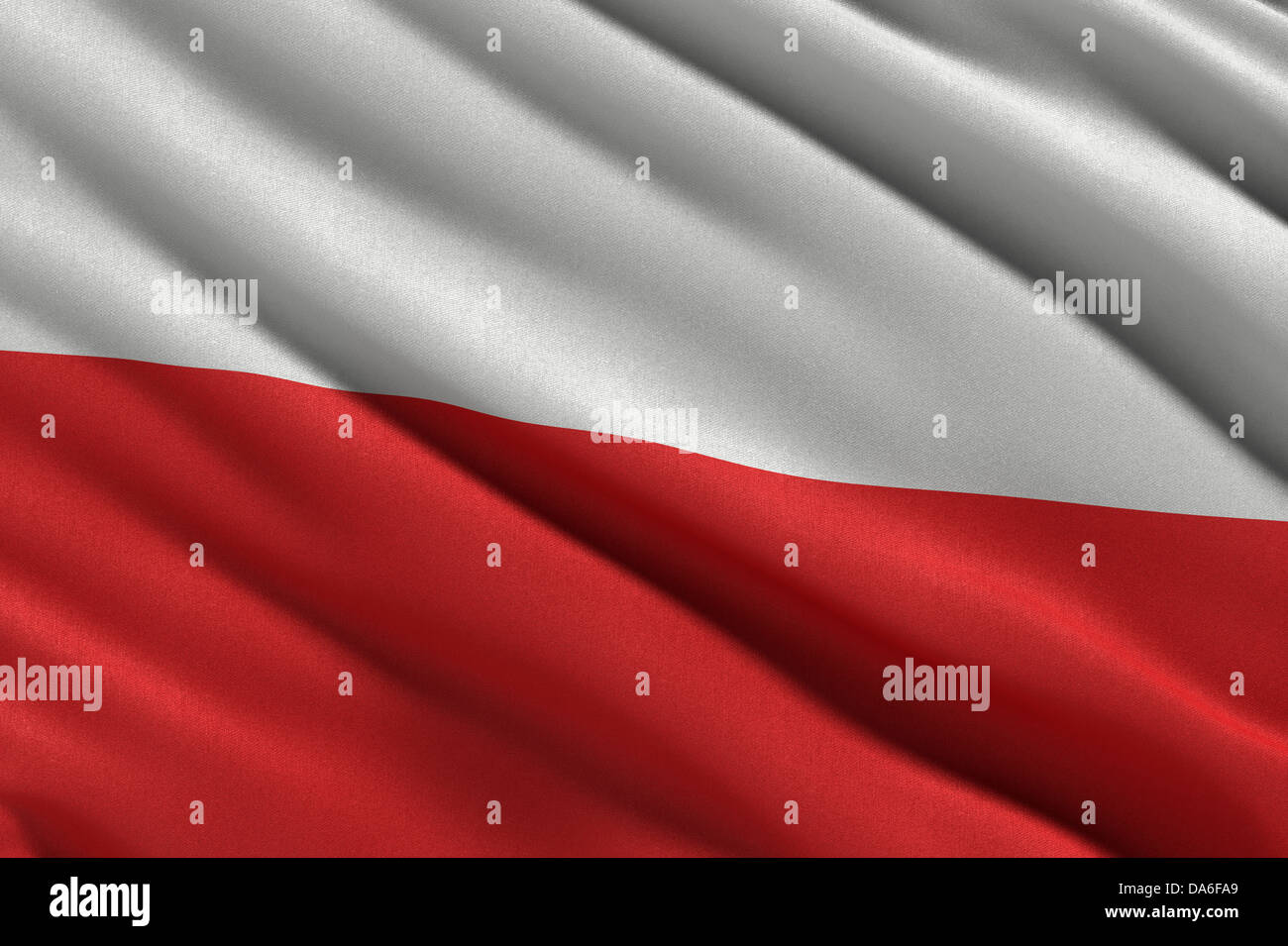 Drapeau de la Pologne Banque D'Images