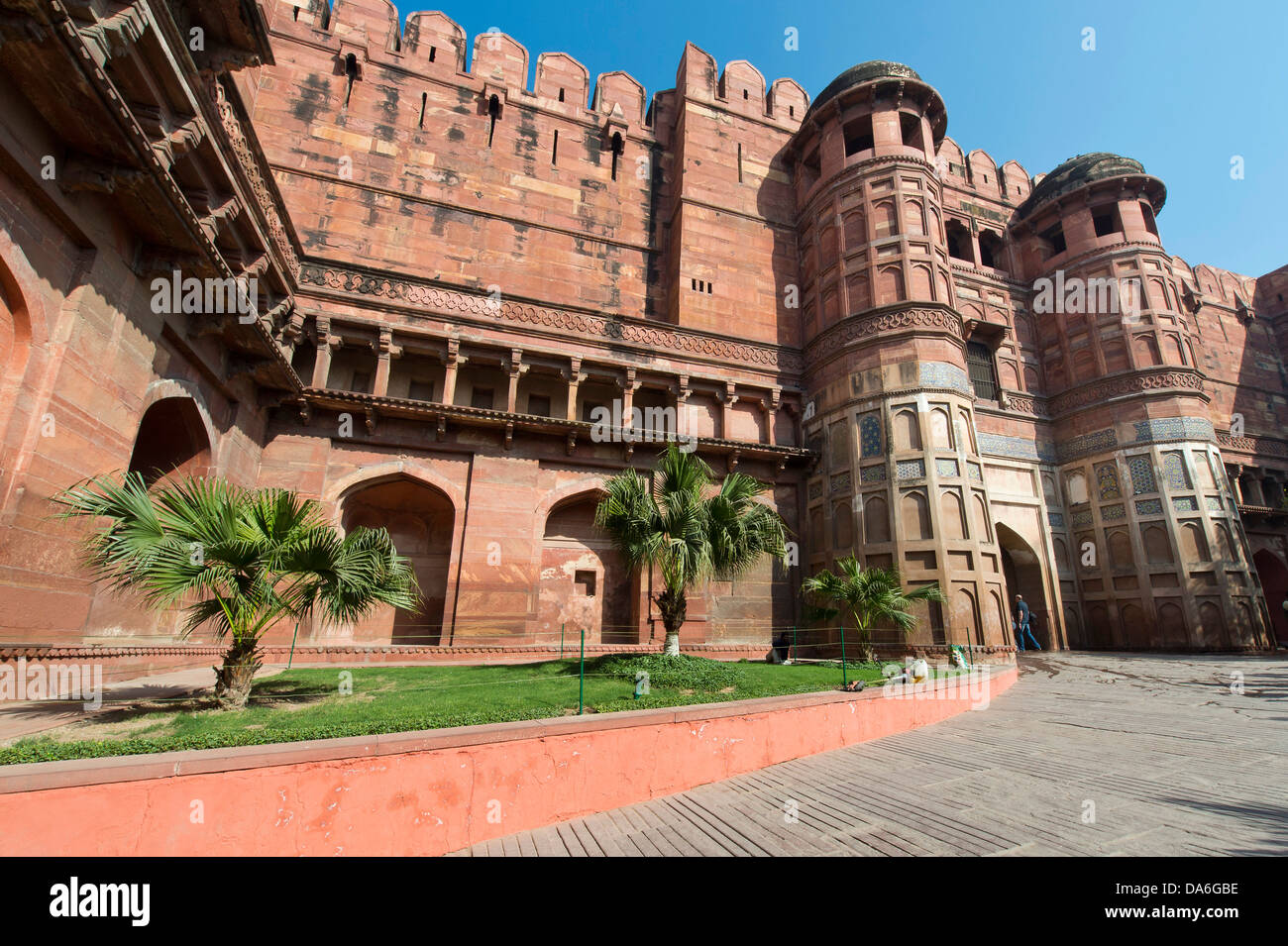 Delhi Gate, porte d'entrée du Fort Rouge Banque D'Images