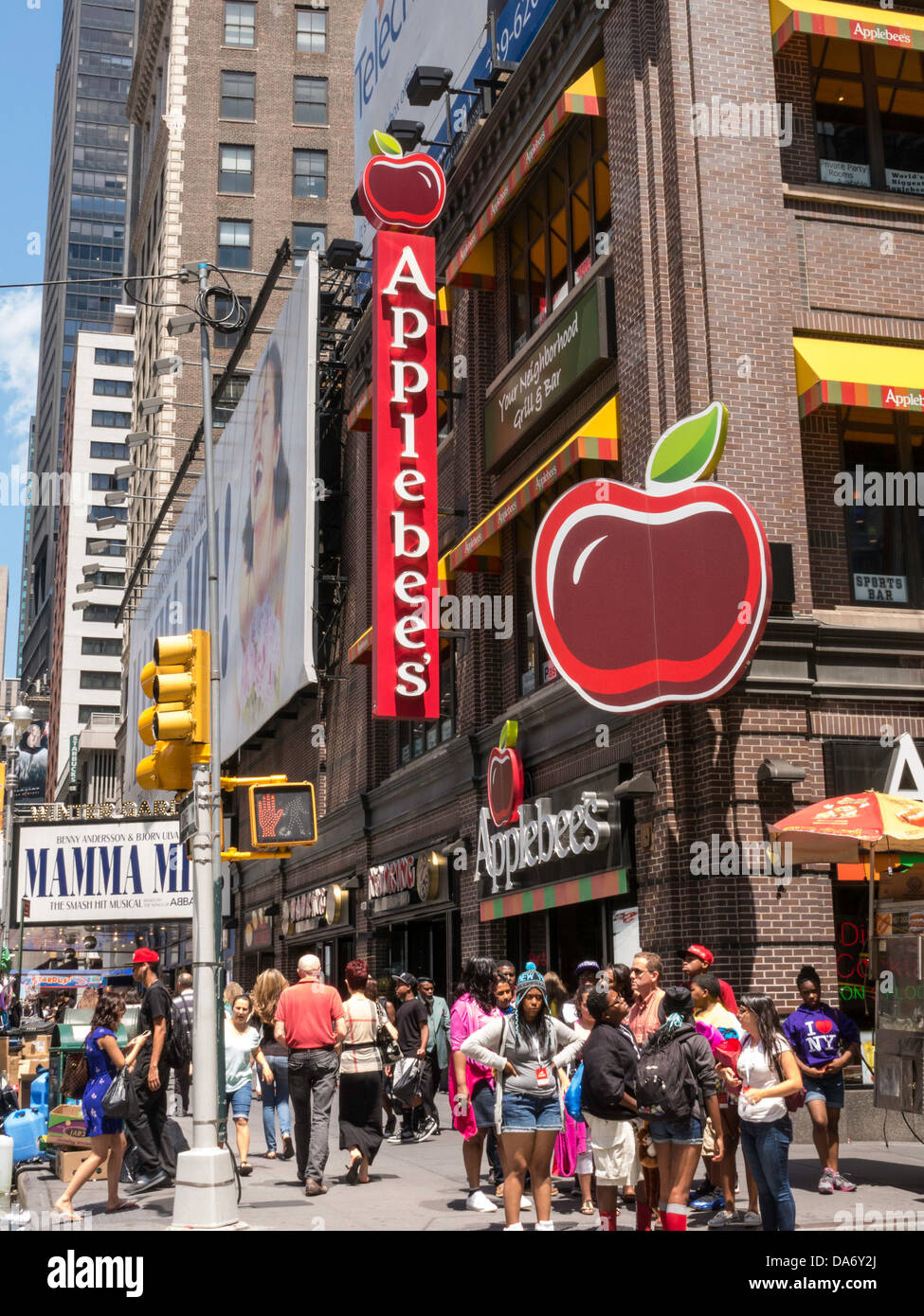 Applebee's Restaurant, Times Square, NYC Banque D'Images