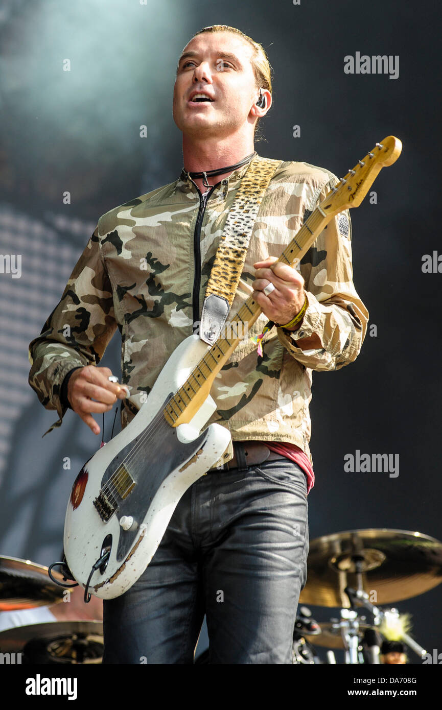 Londres, Royaume-Uni. 5 juillet, 2013. Bush joue Barclaycard présente l'heure d'été britannique Hyde Park à Hyde Park le 05/07/2013 à Hyde Park, Londres. Le groupe se compose de : Gavin Rossdale, Robin Goodridge, Chris Traynor, Corey Britz. Photo par Julie Edwards/Alamy Live News Banque D'Images