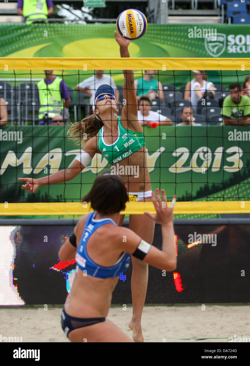 Stare Jablonki, Pologne. 5 juillet, 2013. Championnats du Monde de Volley-ball de plage, Barbara Seixas (BRA), fot. Tomasz Jastrzebowski / Foto Olimpik/CalSport/Alamy Live News Banque D'Images