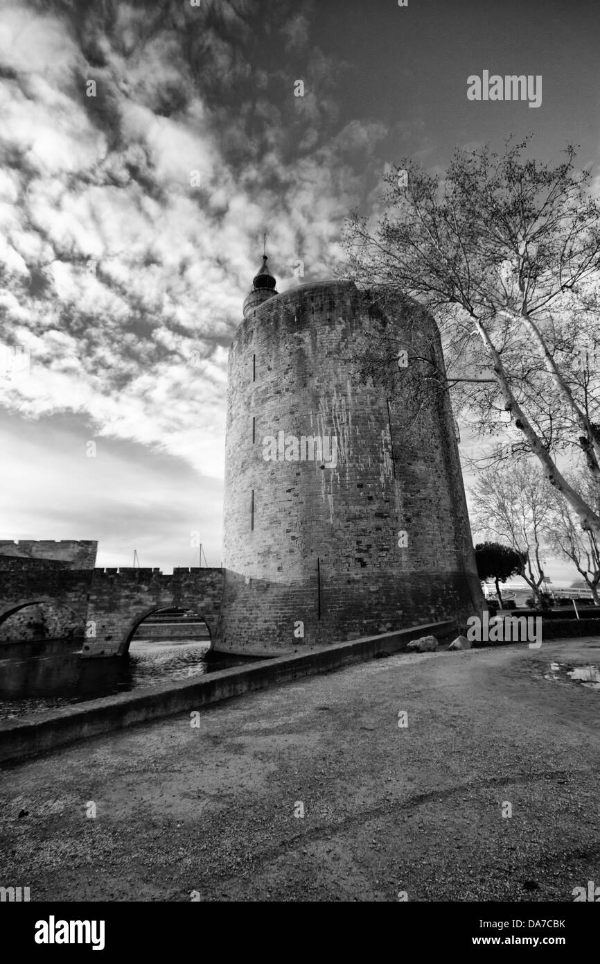 Tour de Constance, Aigues-Mortes. Petite Camargue, Gard, Languedoc-Roussillon, France Banque D'Images