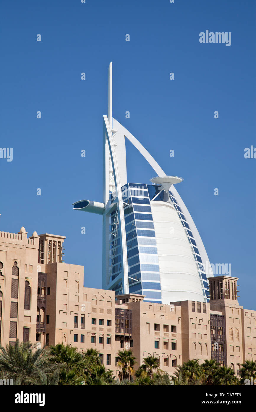 Burj Al Arab au Madinat Jumeirah, Dubaï Banque D'Images
