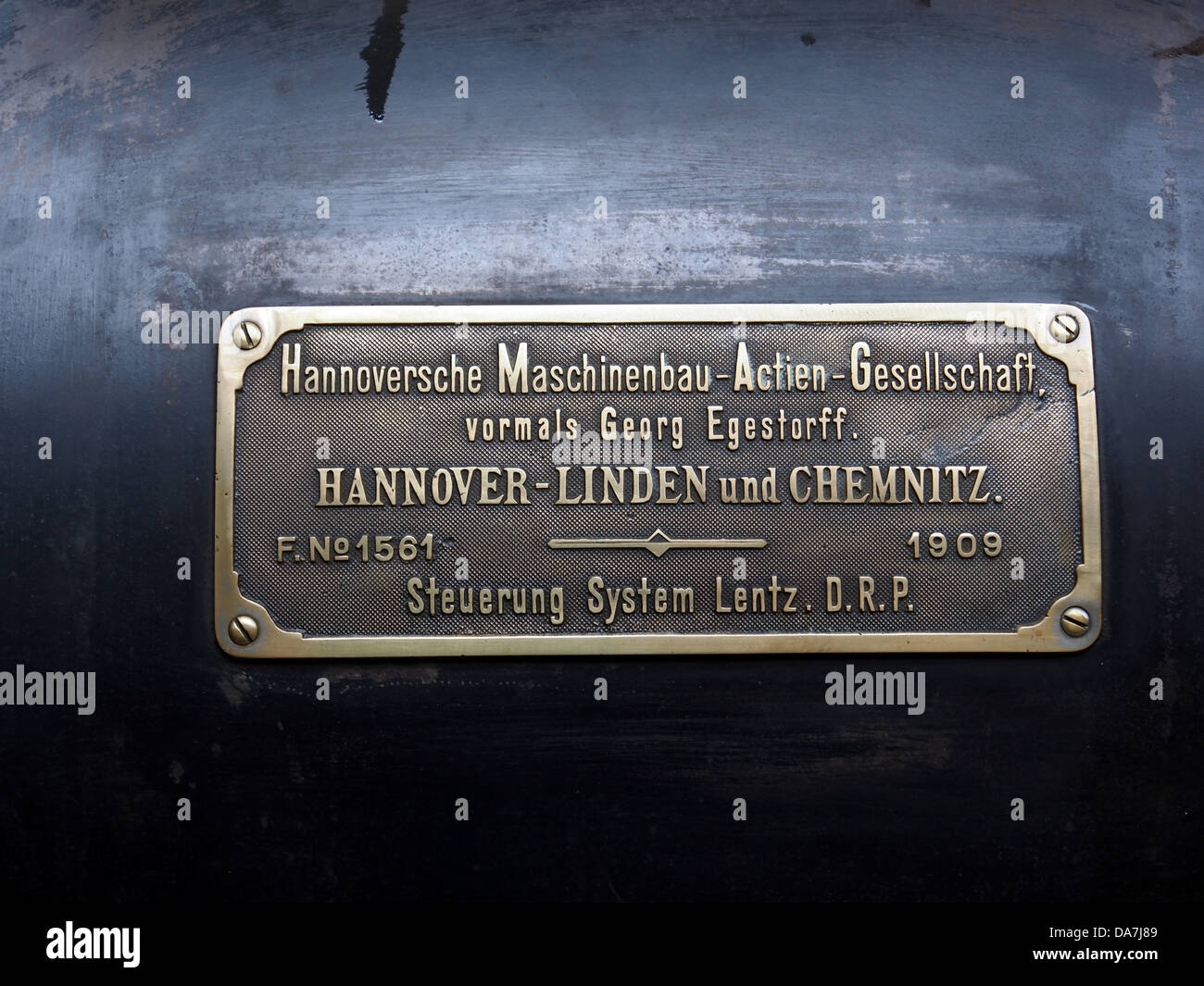 1909 Hannoversche Maschinenbau AG machine à vapeur (vormals Georg Egestorff), Hannover-LINDEN und CHEMNITZ au Religiueze Stoommachine Ketelhuis Windraak Banque D'Images
