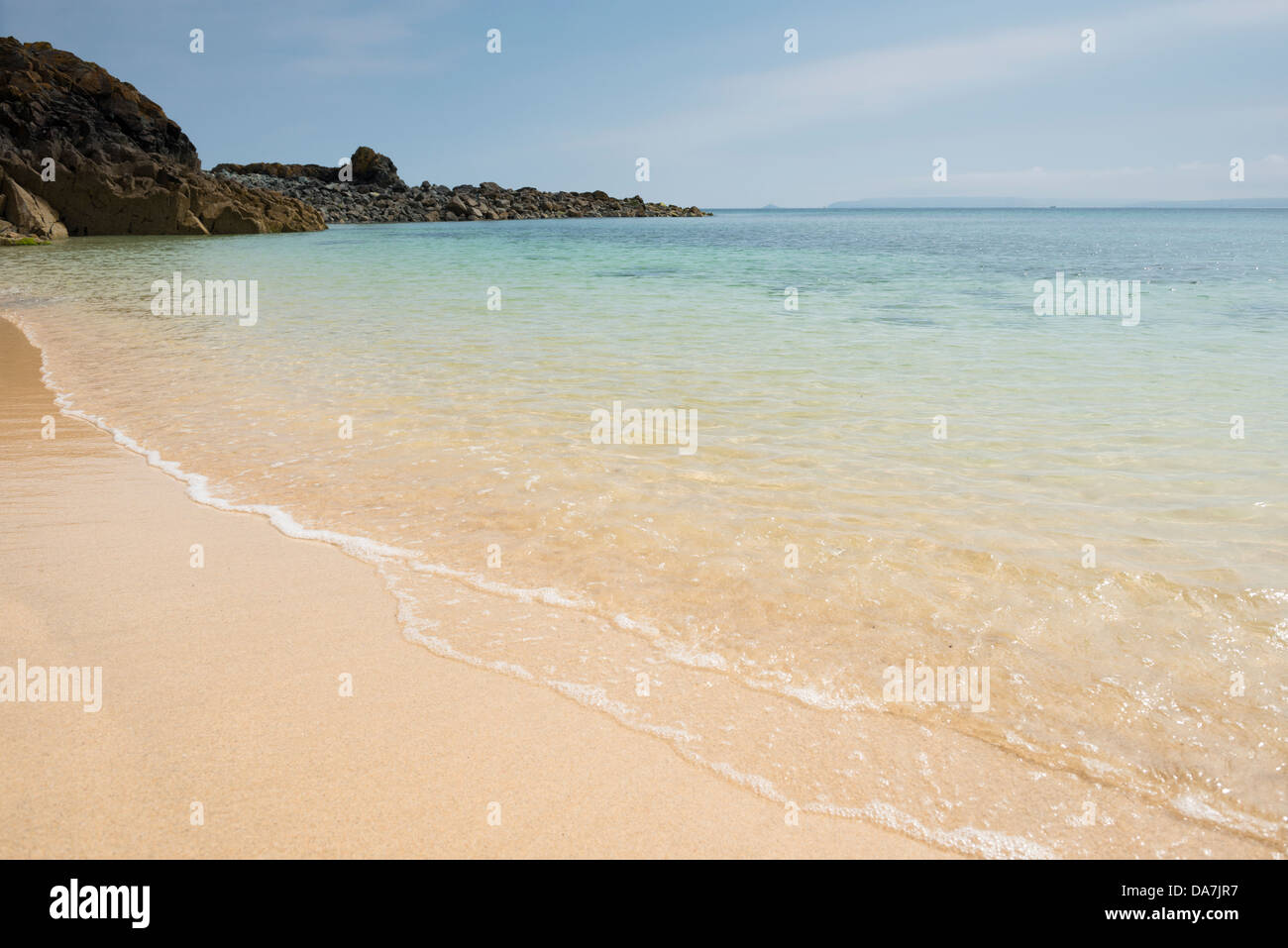 Dog friendly Bamaluz Beach St Ives, Cornwall, UK par un beau jour de juin. Banque D'Images