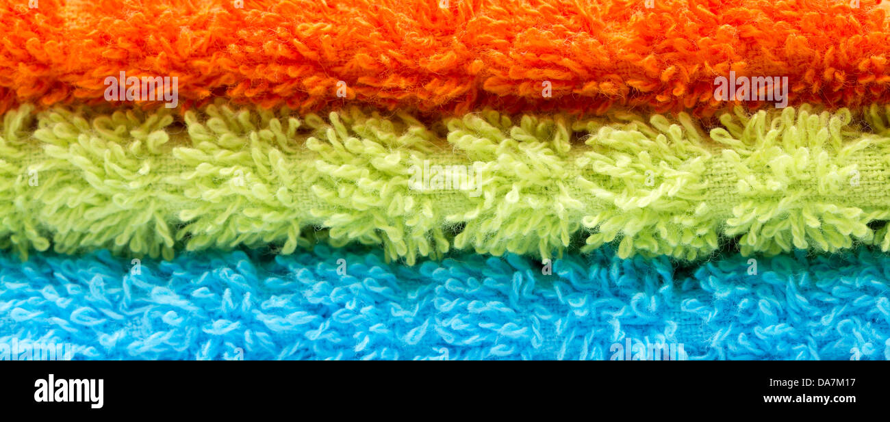 serviettes colorées Banque D'Images
