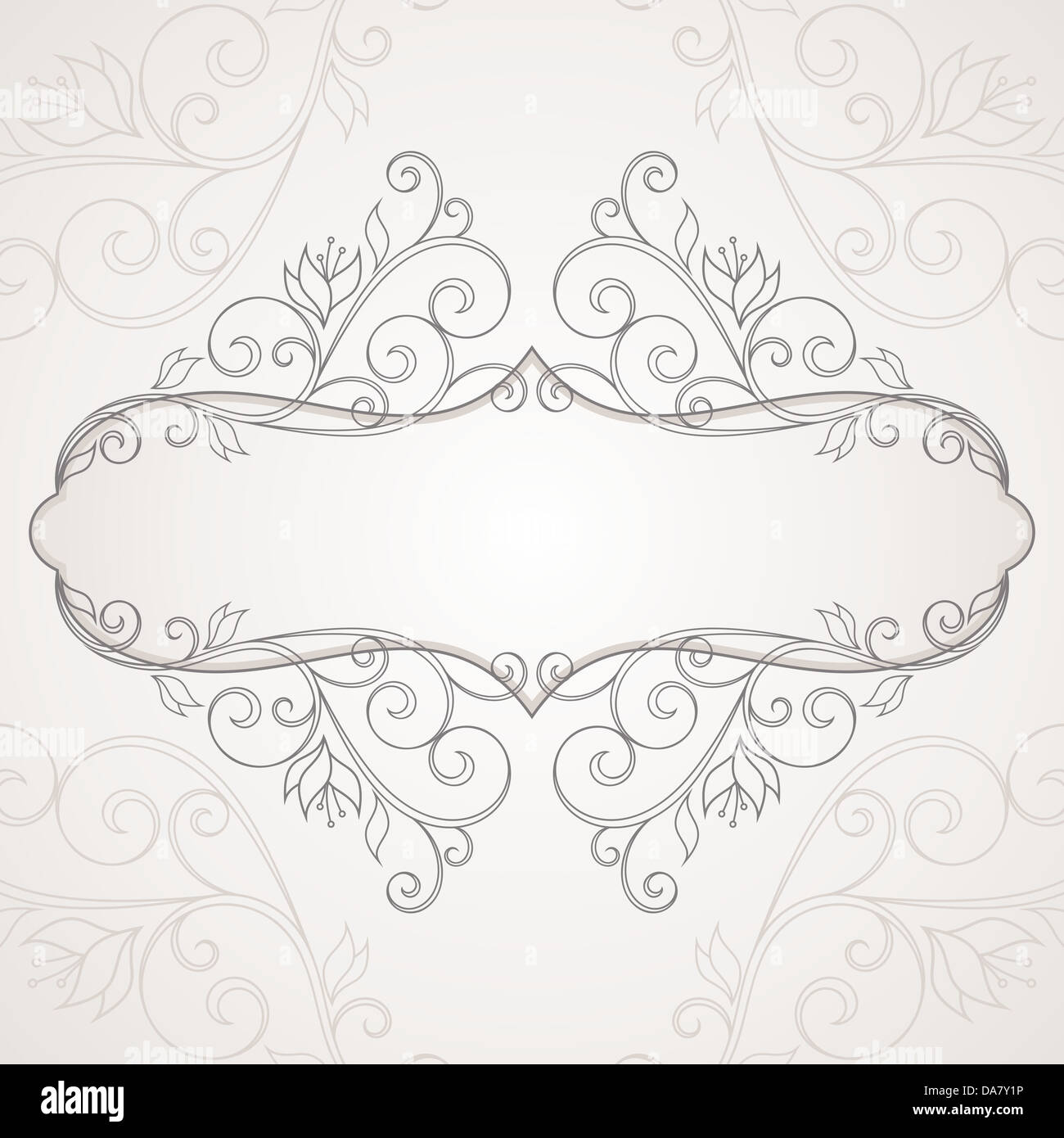 Floral frame. Abstract floral background. Banque D'Images