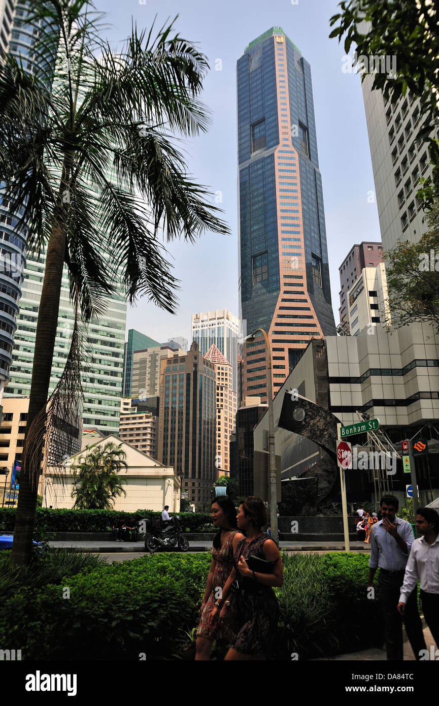 Quartier des affaires de Singapour Raffles Place Banque D'Images