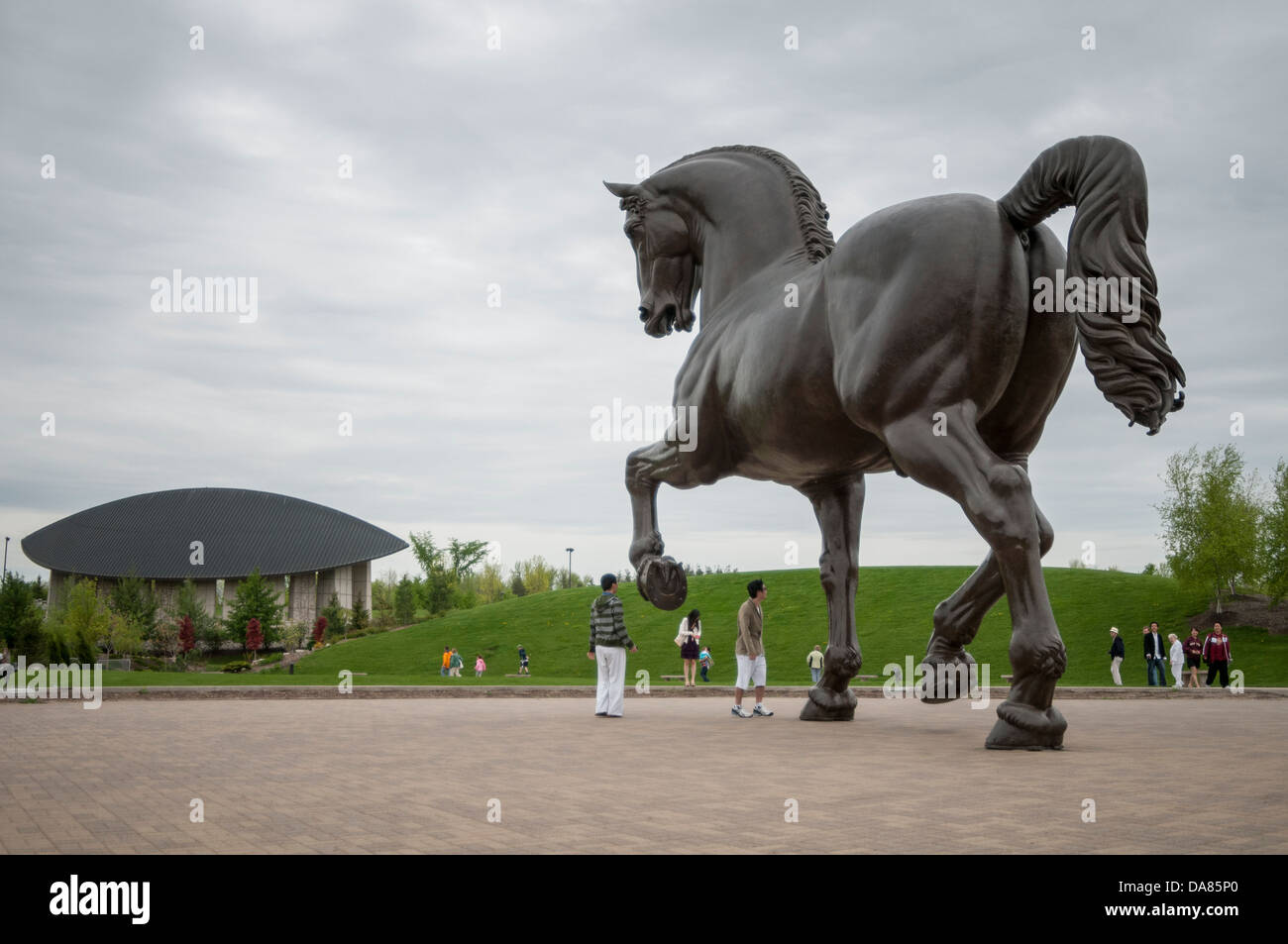 Nina Akamu est l'American Horse, dans Frederik Meijer Gardens and Sculpture Park, Grand Rapids, Michigan, États-Unis d'Amérique Banque D'Images