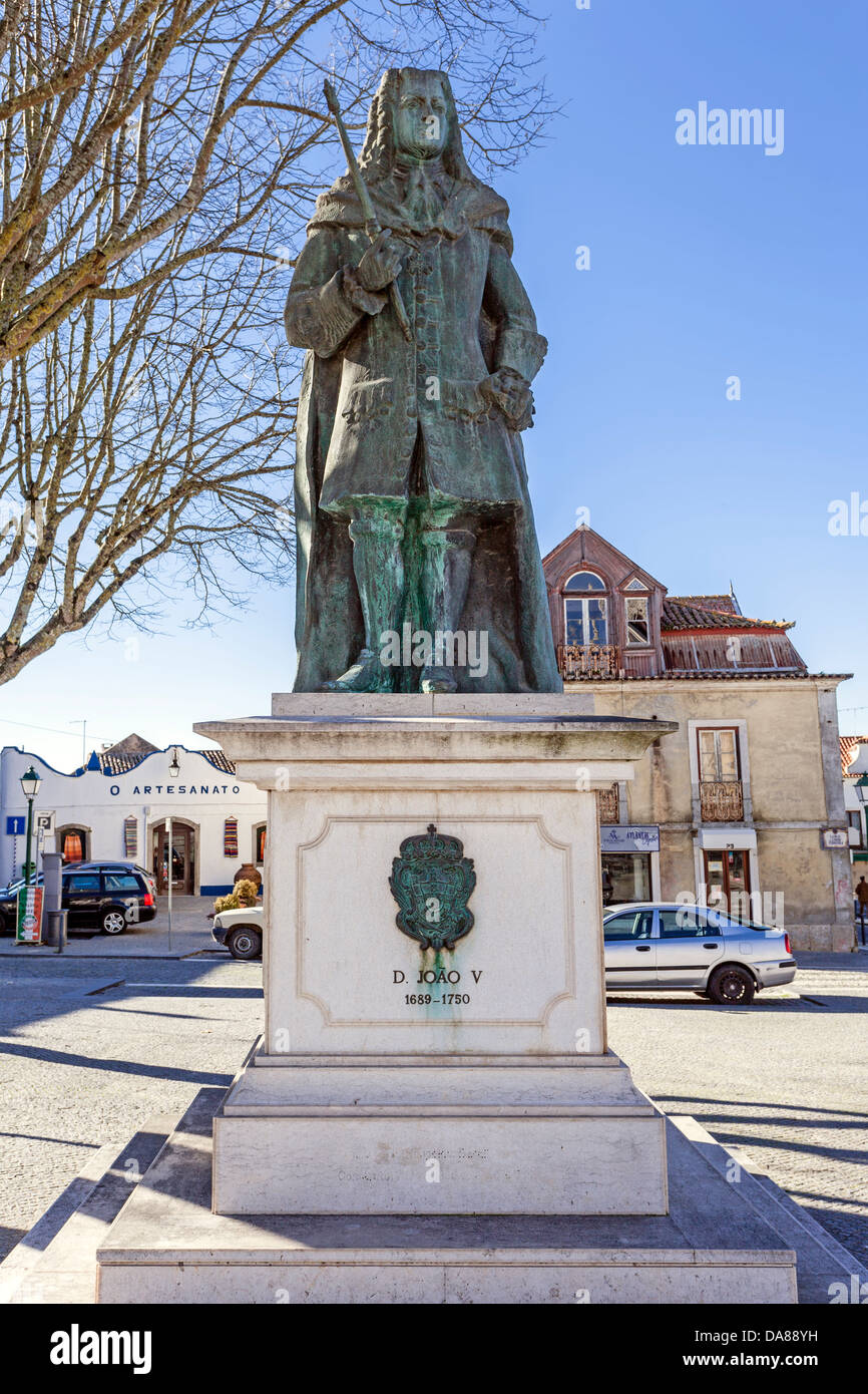 D. João V à Mafra statue de Roi. Le Portugal. Banque D'Images