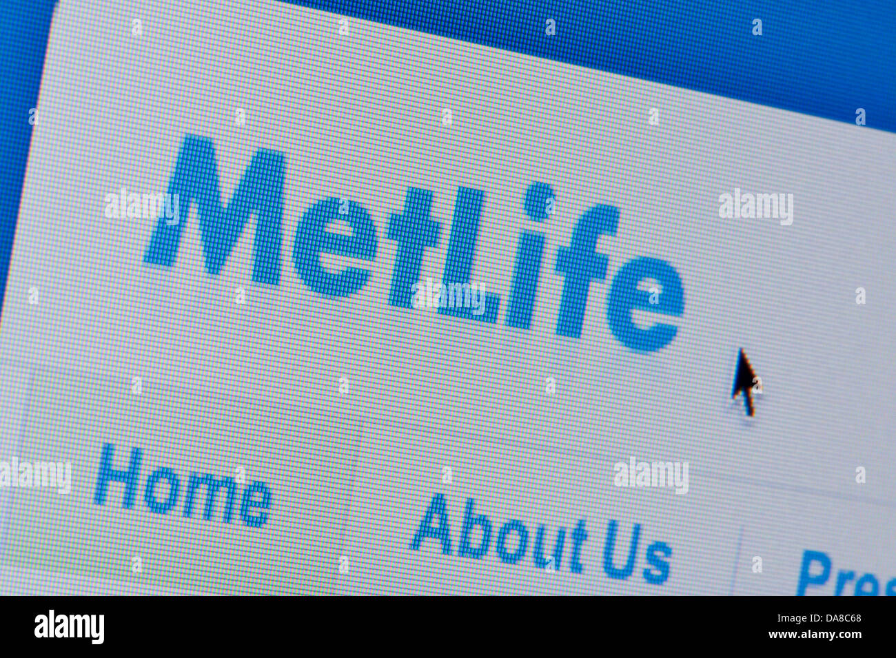 De près de l'logo MetLife comme vu sur son site web. (Usage éditorial uniquement : -Print, télévision, e-book et le comité éditorial du site). Banque D'Images