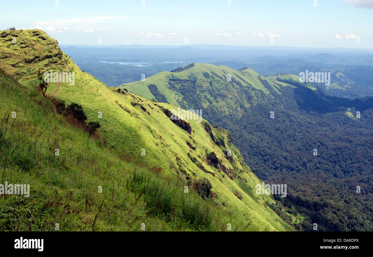 Western Ghats India vues de paysages de montagnes Kodachadri Karnataka (Inde du Sud) Banque D'Images