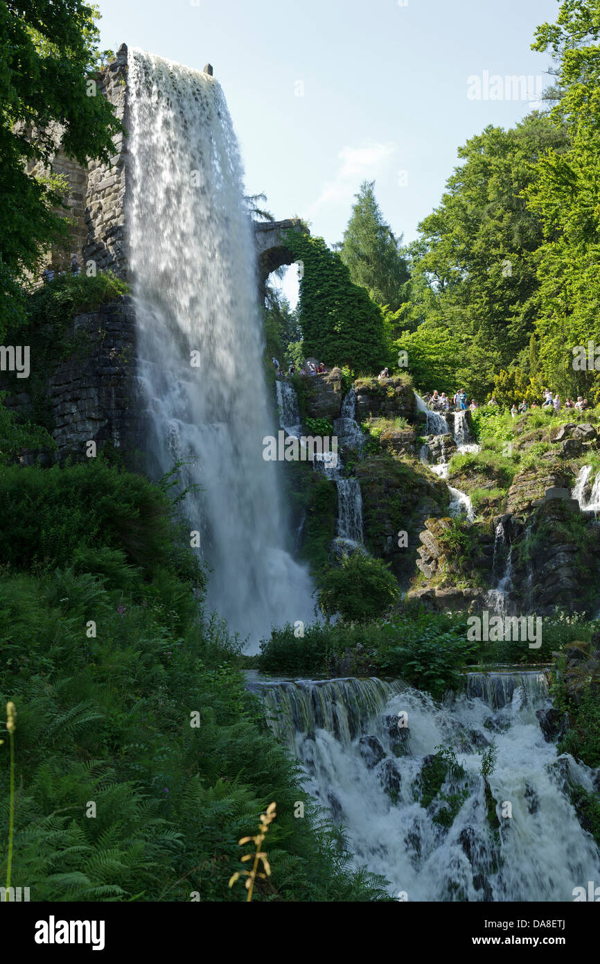 Aqueduc, jeux d'eau, Wilhelmshoehe, Kassel, Hesse, Allemagne Banque D'Images