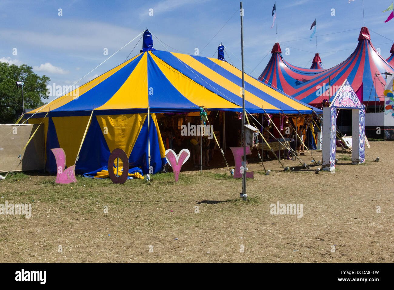 Hayes d'argent l'arène de danse au festival de Glastonbury 2013. Banque D'Images