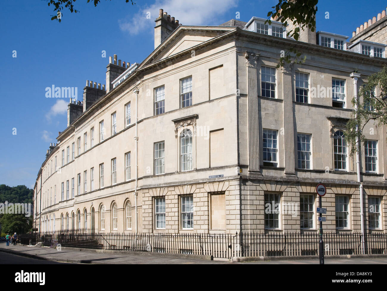 Logement géorgienne historique Henrietta Street Bath Angleterre Somerset Banque D'Images