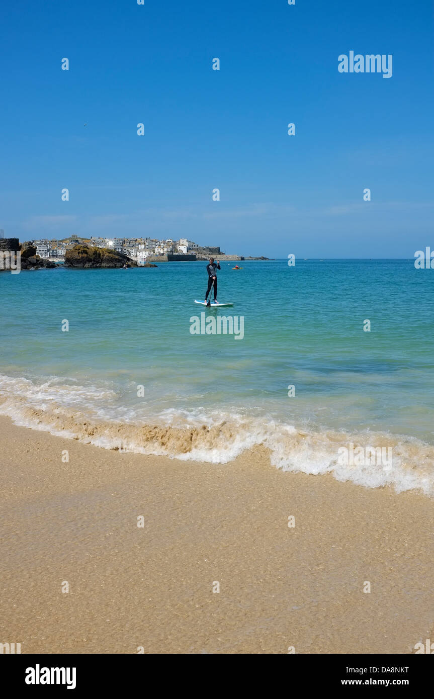 Portminster activité Plage à St Ives en Cornouailles Banque D'Images