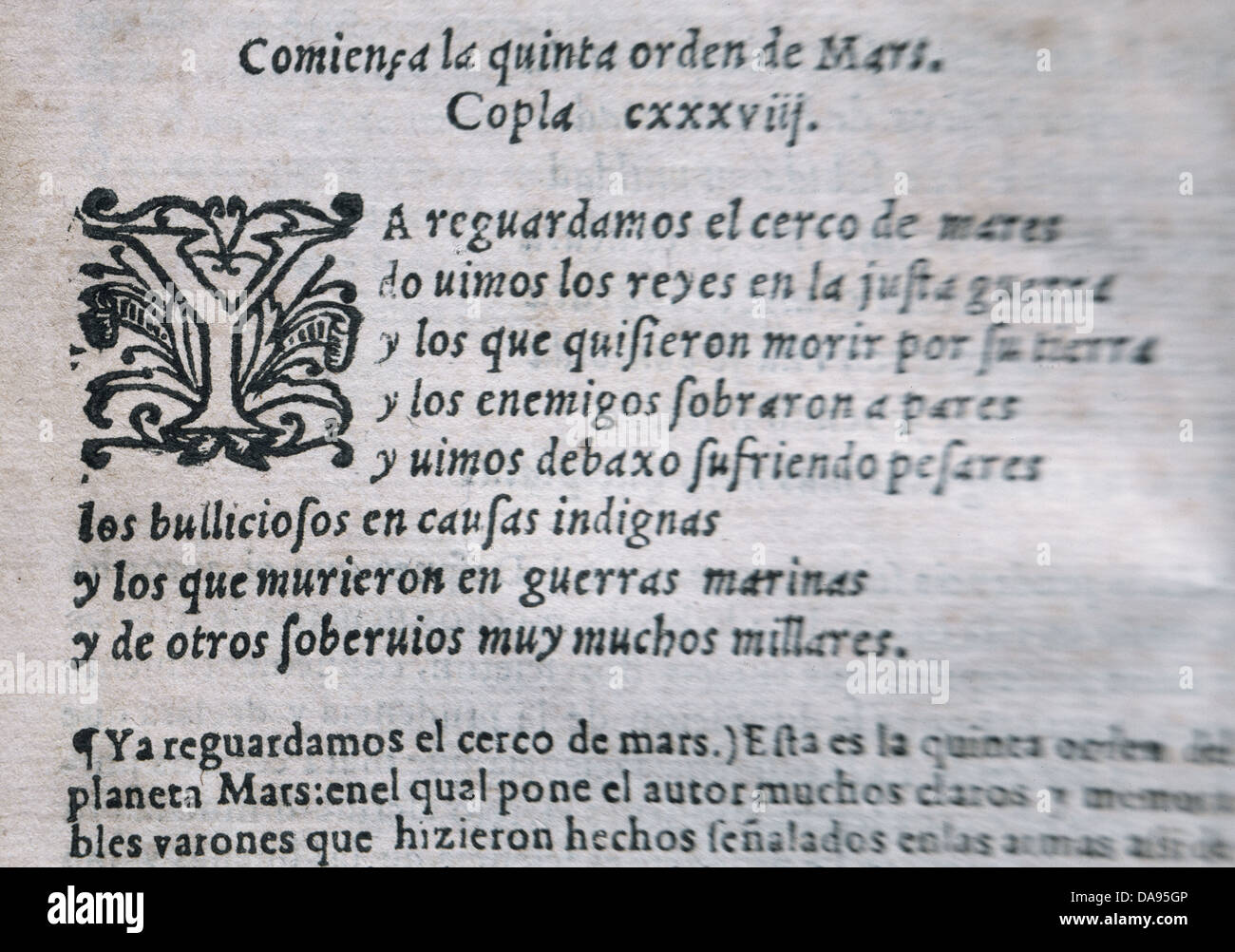 Juan de Mena (1411-1456) poète espagnol. labyrinthe de fortune, ou les trois cents, 1444. édition en 1566. Banque D'Images
