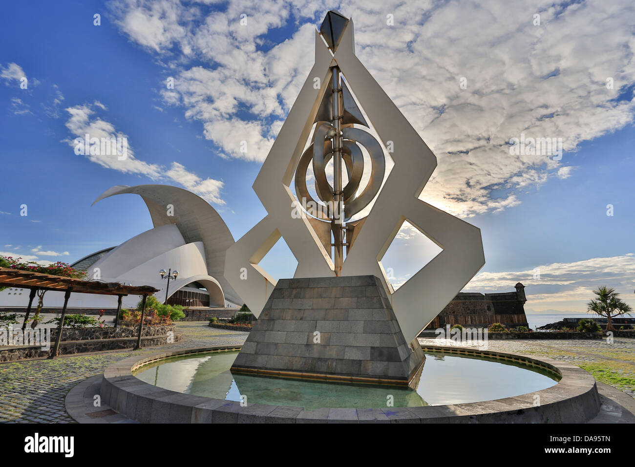 L'Auditorium, Édifice, Calatrava, Canaries, Santa Cruz de Tenerife, Santa Cruz de Ténérife, Teneriffa, l'architecture, l'auditorium, conc Banque D'Images