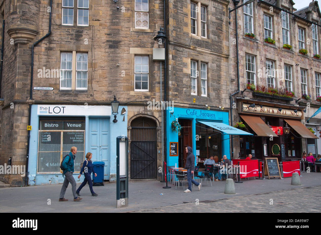 Vieille ville Grassmarket Edimbourg Ecosse Grande-Bretagne Angleterre Europe Banque D'Images