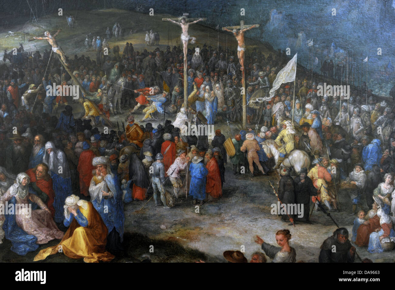 Jan Brueghel l'ancien (1568-1625). Peintre flamand, la crucifixion du Christ, 1594. Détail. L'Alte Pinakothek. Munich. L'Allemagne. Banque D'Images