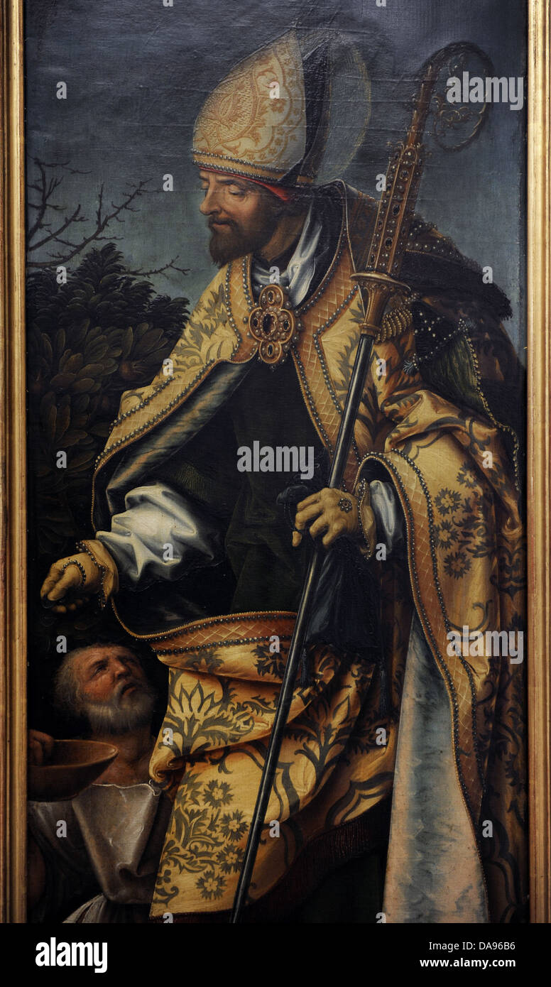 Hans Burgkmair l'ancien (1473-1531). Peintre allemand. Retable de Saint John, 1518. Détail de Saint Martin de Tours. Banque D'Images