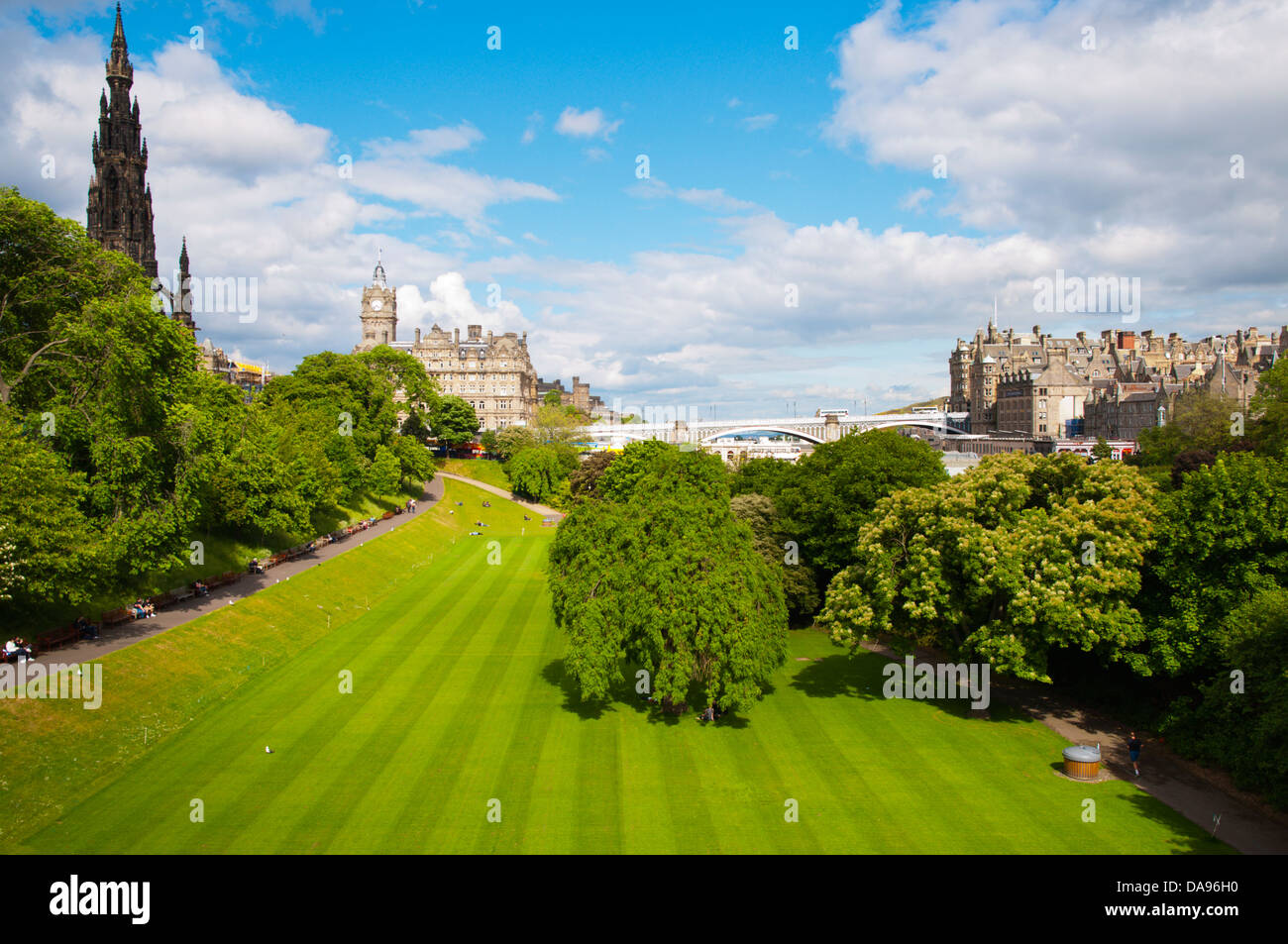 Les jardins de Princes Street est le centre d'Édimbourg en Écosse Grande-bretagne angleterre Europe Banque D'Images