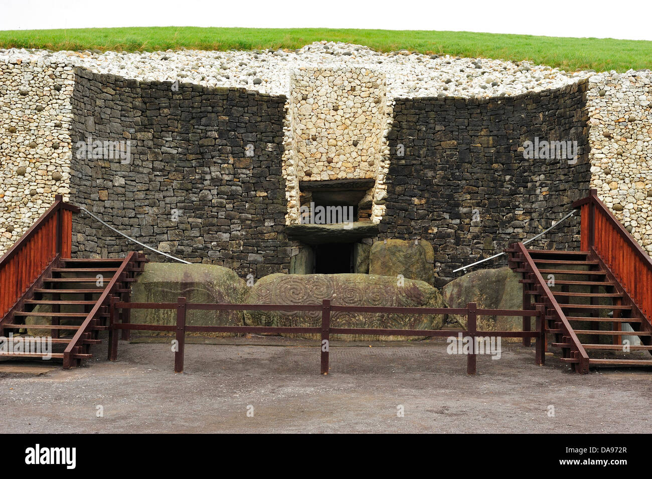 L'UNION EUROPÉENNE, l'Unesco, site archéologique, l'archéologie, l'Art, Boyne, Bru Na Boinne, comté de Meath, Donore, entrée privée, l'Europe, l'Union européenne, Banque D'Images