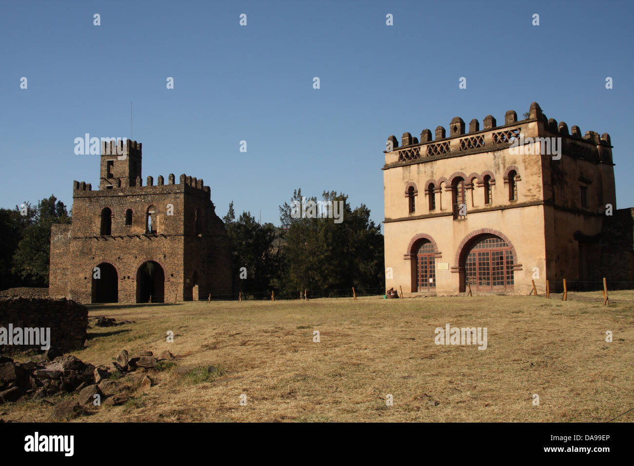 L'Éthiopie, l'Afrique, l'Amhara, région, Gondar, Gonder, Fasiliades Fasilides château, Château, Château, Fasil Ghebbi, Camelot de l'Afrique, Banque D'Images