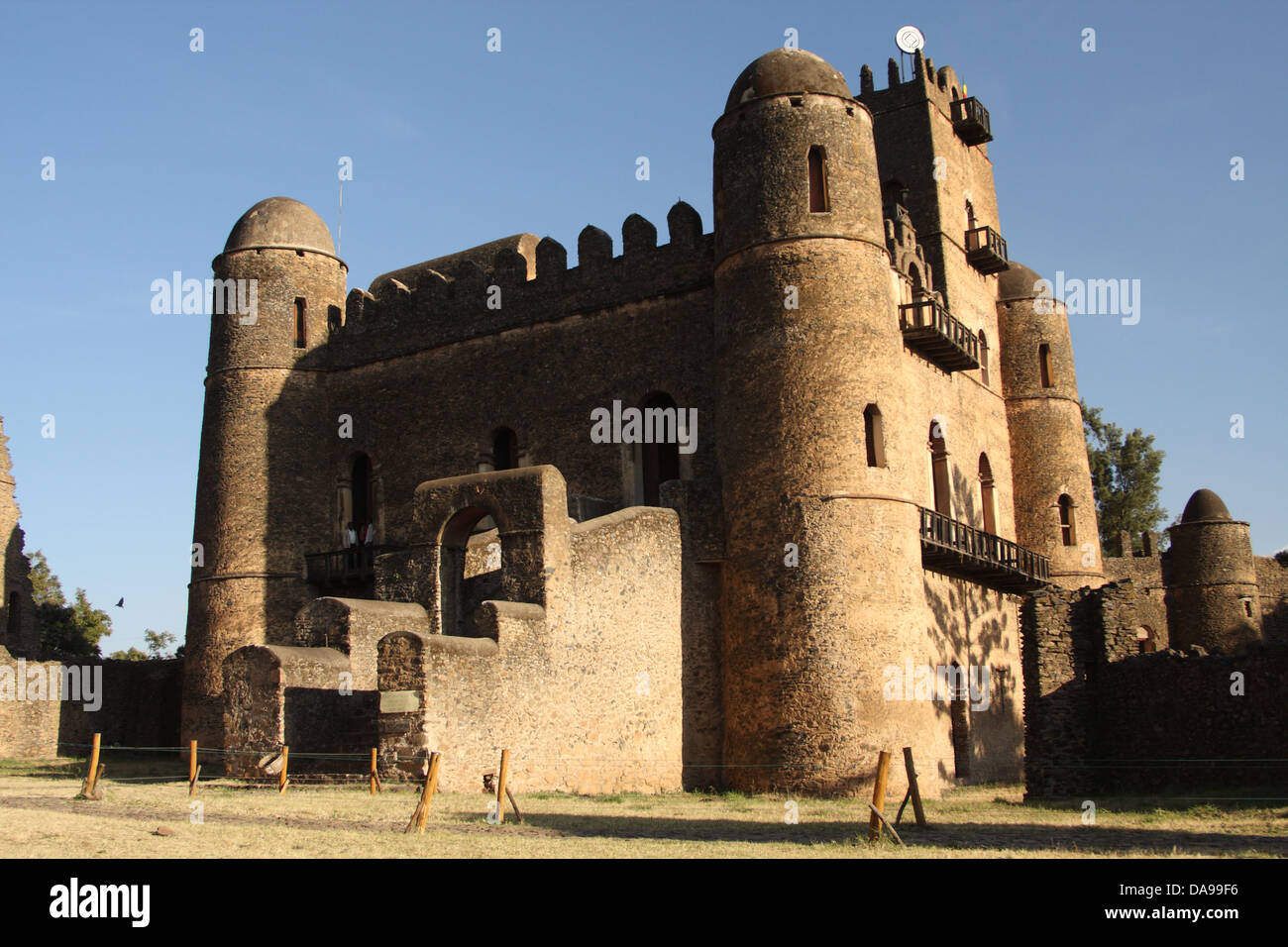 L'Éthiopie, l'Afrique, l'Amhara, région, Gondar, Gonder, Fasiliades Fasilides château, Château, Château, Fasil Ghebbi, Camelot de l'Afrique, Banque D'Images