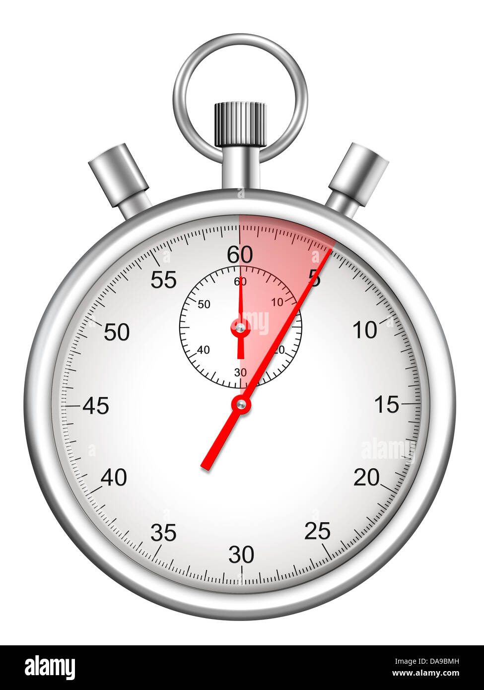Chronomètre avec période de cinq secondes en surbrillance Banque D'Images