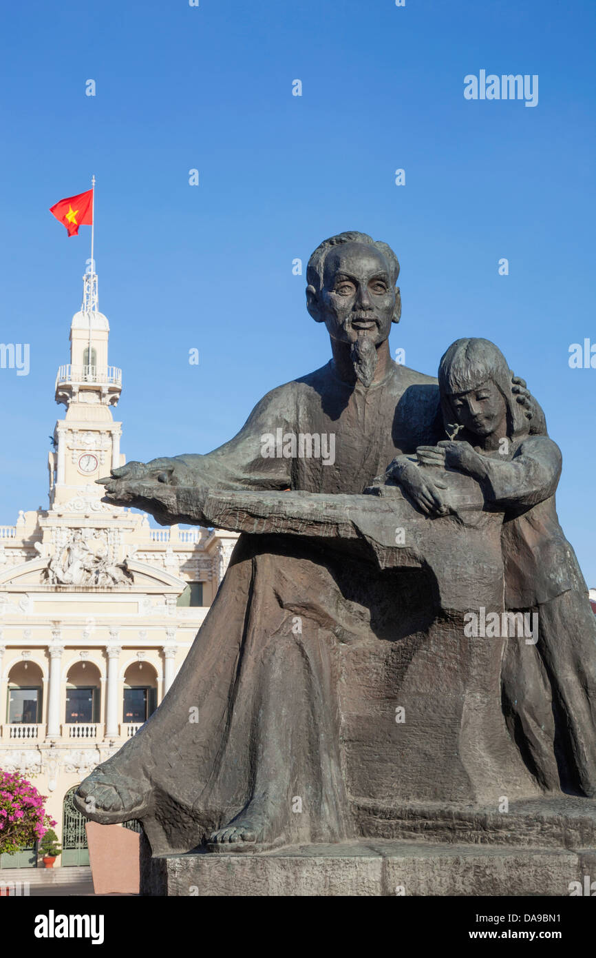 L'Asie, Vietnam, Ho Chi Minh, Ho Chi Minh Ville, ville, Ho Chi Minh Ville, Saigon, Ho Chi Minh, statue, Statue Banque D'Images