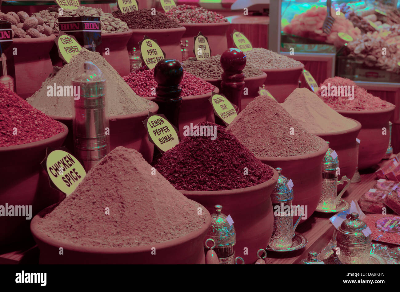 Marché Old Spice Spice Bazaar Istanbul Turquie Banque D'Images