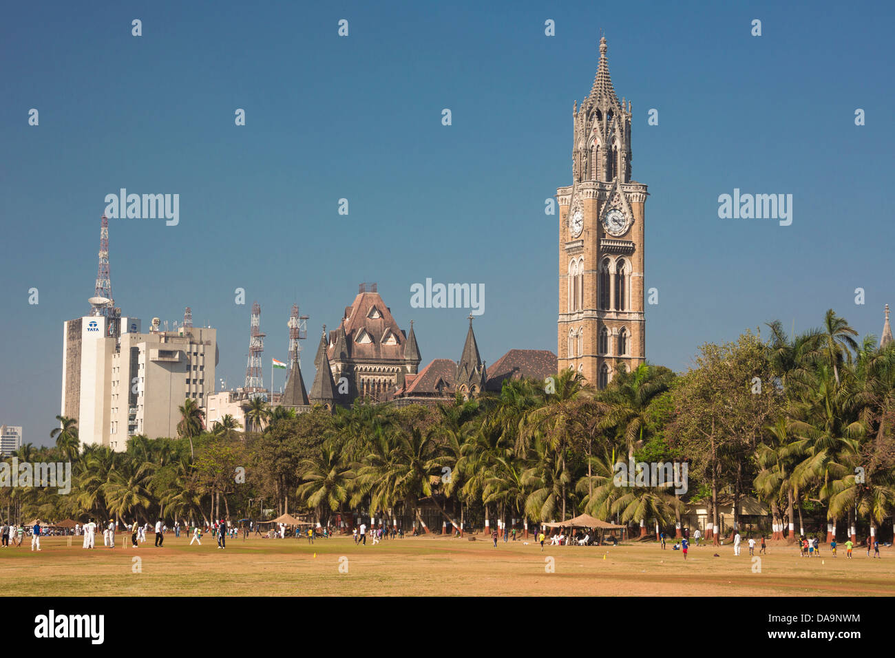 L'Inde, l'Inde, Asie, Maharashtra, Mumbai, Bombay, Ville, Colaba, District, le centre-ville, Université, Skyline, Tour de l'Horloge, Réveil Banque D'Images