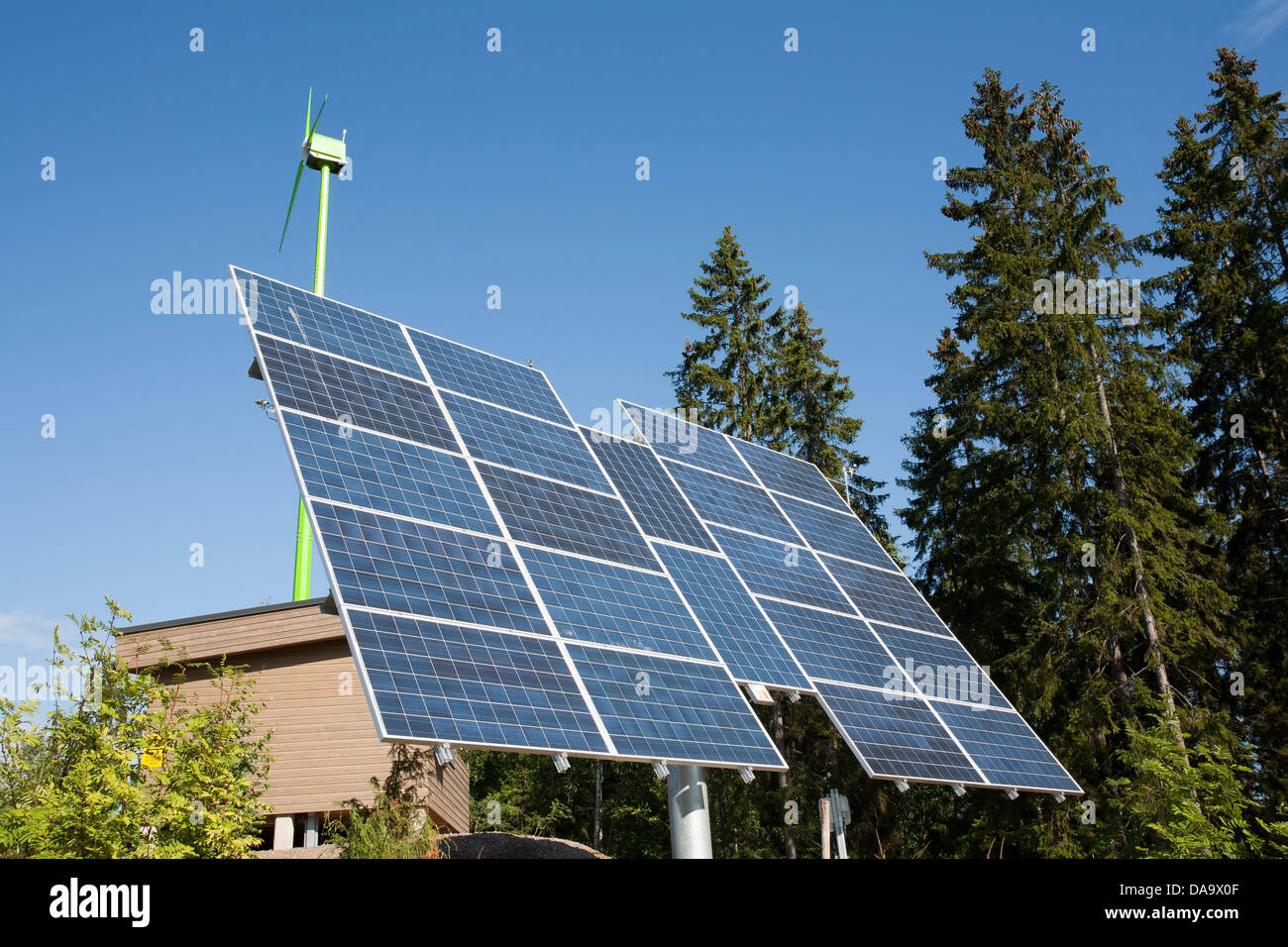 Panneaux solaires pour la production d'électricité, Lappeenranta FINLANDE Banque D'Images