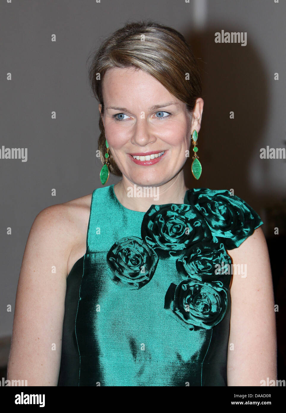 La Princesse Mathilde de Belgique assister au concert en l'honneur de la présidence européenne de la Hongrie, en présence du Président P. Schmitt de Hongrie à Bruxelles, le 25 janvier 2011. Photo : Patrick van Katwijk Banque D'Images