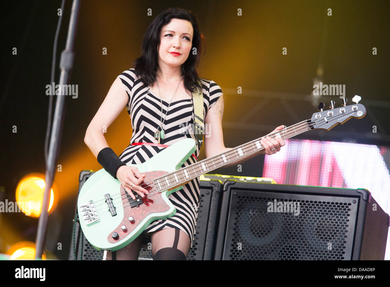 Smashing Pumpkins effectuer sur l'autre scène sur le dimanche du festival de Glastonbury. 30 Juin 2013 Banque D'Images