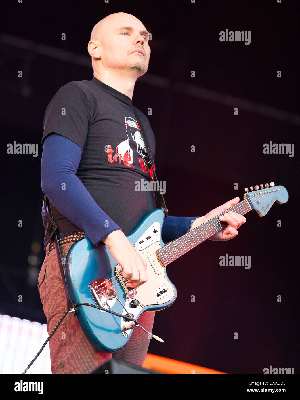 Smashing Pumpkins effectuer sur l'autre scène sur le dimanche du festival de Glastonbury. 30 Juin 2013 Banque D'Images