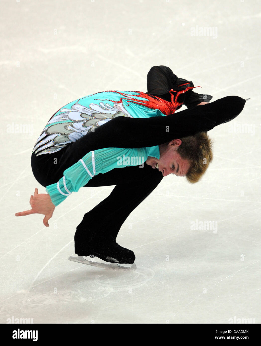 La Suisse Stéphane Walker participera à l'Figure Skating Championships 2011 Berne à Berne, Suisse, 27 janvier 2011. Photo : Patrick Seeger Banque D'Images