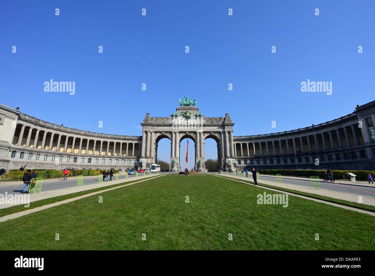 Belge, Belgique, Bruxelles, Bruxelles, l'Europe, le parc du cinquantenaire, parc du cinquantenaire, Arc de Triomphe, dans l'ouest de l'Europe, arch Banque D'Images
