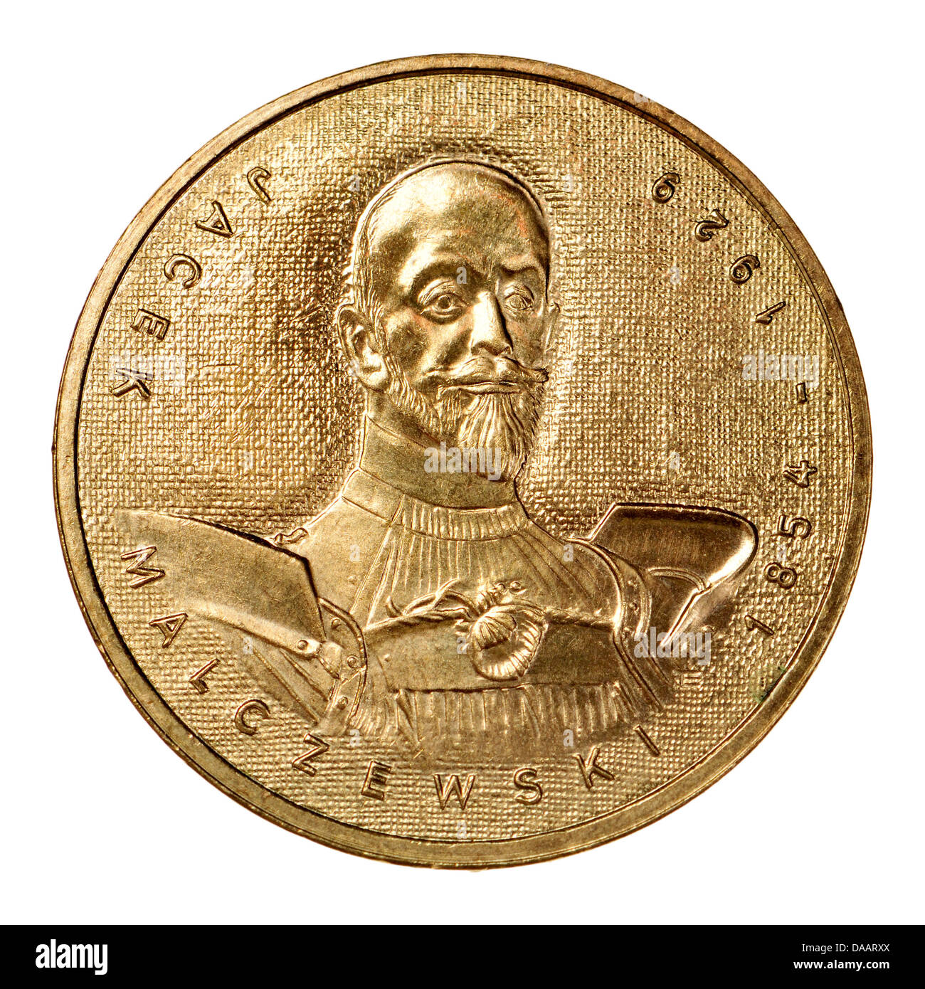 2zl polonais monnaie commémorative dans 'Nordic Gold'. Jacek Malczewski (1854-1929) peintre polonais Banque D'Images