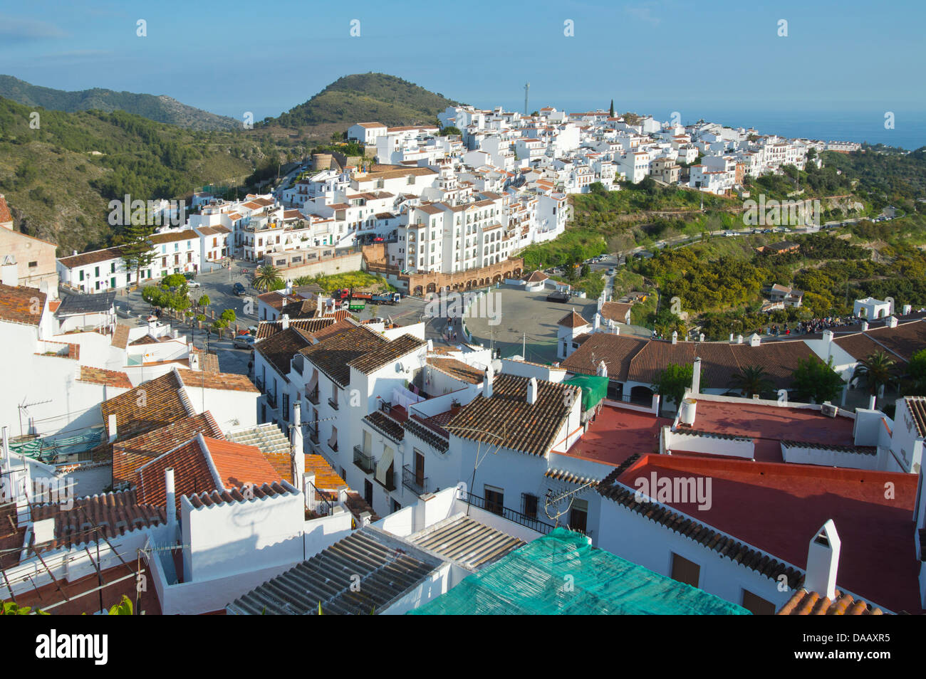 Village de montagne, Frigiliana, Nerja, La Axarquía, Andalousie, Costa del Sol, Espagne Banque D'Images