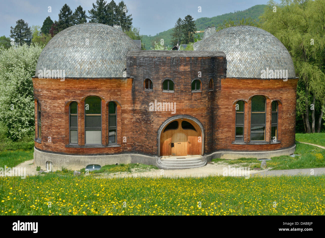 Glashaus (maison de verre), dans bâtiment anthroposophical Dornach, Soleure, Suisse Banque D'Images
