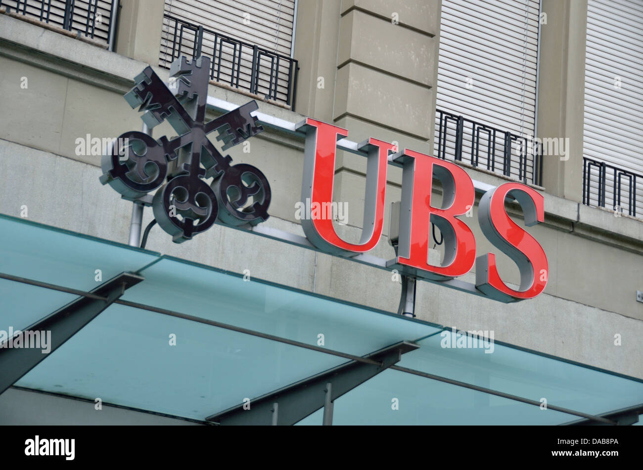 Le logo de la banque UBS Berne, Suisse Banque D'Images