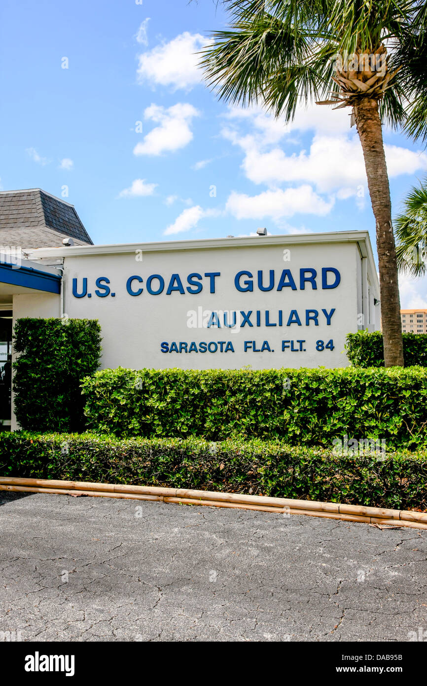 US Coast Guard Auxiliary Building à Sarasota FL Banque D'Images US Coast Guard Auxiliary Building à Sarasota FL Banque D'Images