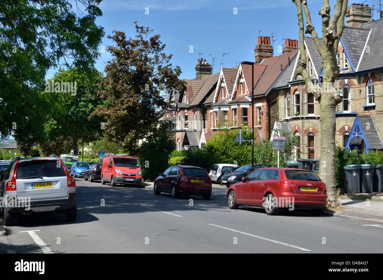 Tetherdown, Muswell Hill, London, UK. Banque D'Images
