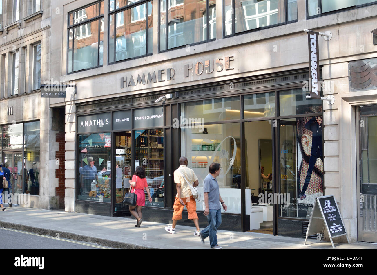 Hammer House dans Wardour Street, Soho, London, UK. Banque D'Images